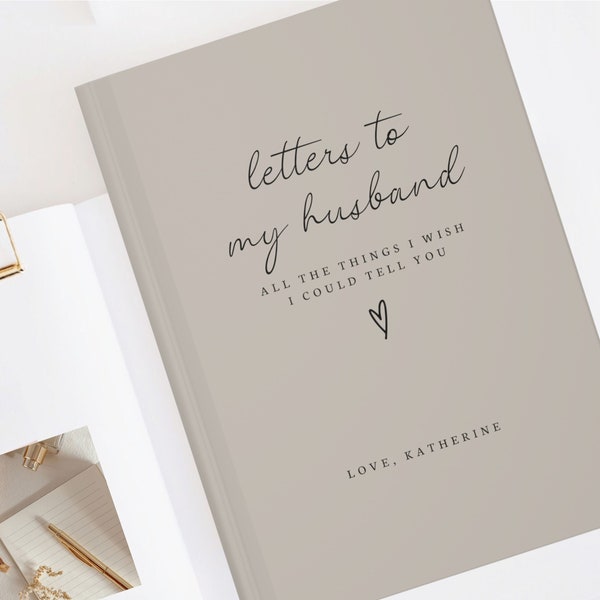 Loss of Husband Grief Journal- Letters to my Husband Grief Notebook- Spouse Memorial Gift- Husband Remembrance- Gifts for Grieving Wife