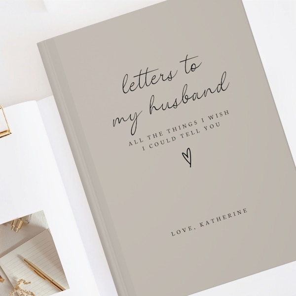 Verlies van echtgenoot rouwdagboek-brieven aan mijn man rouwnotitieboekje-echtgenoot herdenkingscadeau-herdenking echtgenoot-cadeaus voor rouwende vrouw