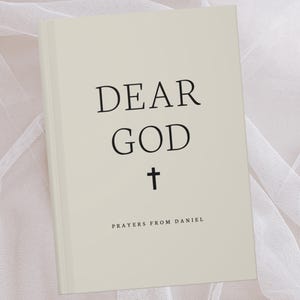 Dear God Personalized Prayer Journal- Custom Prayer Notebook- Christian Gift Journal- Prayer Diary- Gifts for Women- Mom Gift- Faith Journal