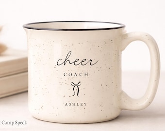 Custom Name Cheer Coach Mug Personalized Gifts for Cheerleader Coach Thank You Cheer Team Gift Cheerleading Cup Competition End of Season