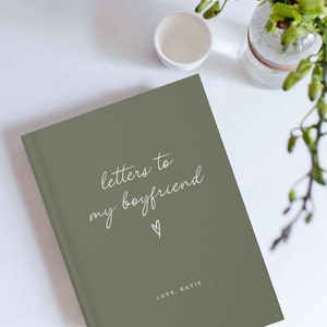 Letters To My Boyfriend Custom Notebook- Dear Boyfriend- Personalized Name Journal Gift From Girlfriend- Custom Dating Anniversary Gifts