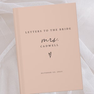 Caderno de cartas para a noiva - Querida Noiva - Livro de nomes personalizados - Presente personalizado - Livro de visitas do chá de panela - Presente de casamento da noiva - Presente da futura Sra.