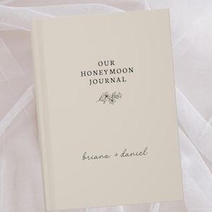 Custom Our Honeymoon Journal- Personalized Wedding Gifts- Couple Adventure Book- Newlywed Travel Notebook- Engagement Gift- Trip Planner