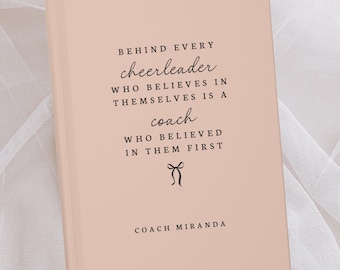 Custom Cheer Coach Journal Personalized Cheerleading Coach Notebook Cheerleader Coach Appreciation Gifts Thank You Gift for Cheer Coaches