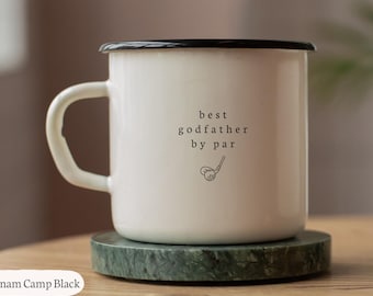 Godfather Golf Mug Best Godfather By Par Golfing Coffee Cup Tumbler Gifts from Godchild Pregnancy Announcement Birthday Gifts for Godfathers