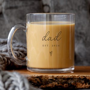 Personalized New Dad Mug Gift- Future Mama Papa Est 2025 2026 Gifts- Custom Pregnancy Announcement Present- First Time Daddy- Fathers Day
