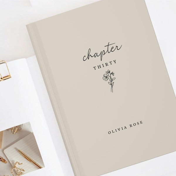 Journal personnalisé minimal du chapitre 30, cadeau d'anniversaire personnalisé pour le meilleur ami, soeur, fille, cadeaux de 30 ans