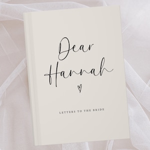 Cuaderno personalizado "Querida Novia" - Diario de cartas a la novia - Libro de visitas para despedida de soltera - Libro de nombres personalizado - Regalos de boda