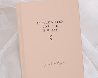 Wedding Notebook- Little Notes For The Big Day- Engagement Gift- Bride Gift- Personalized Name Journal- Custom Journal Gift- Bridal Shower