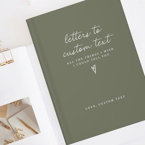 Cartas a mi cuaderno personalizado - Diario de duelo personalizado - Regalo de condolencias - Recuerdo de un padre, un amigo o un bebé - Regalo para el duelo