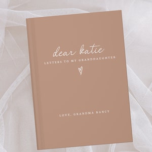 Cuaderno de cartas a mi nieta - Diario para querida nieta - Diario con nombre personalizado - Regalo de diario personalizado - Regalo de recuerdo de la abuela