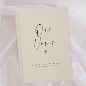 Nuestros votos libro personalizado- Folletos de votos de ceremonia de boda- Cuaderno de discurso de promesas de tapa dura- Regalo personalizado de compromiso de pareja novia novio