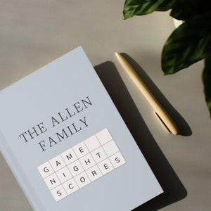 Game Night Score Book- Personalized Game Lover Gift- Custom Score Keeping Record Book- Game Room- Family Game Night- Board Game Lover Gifts