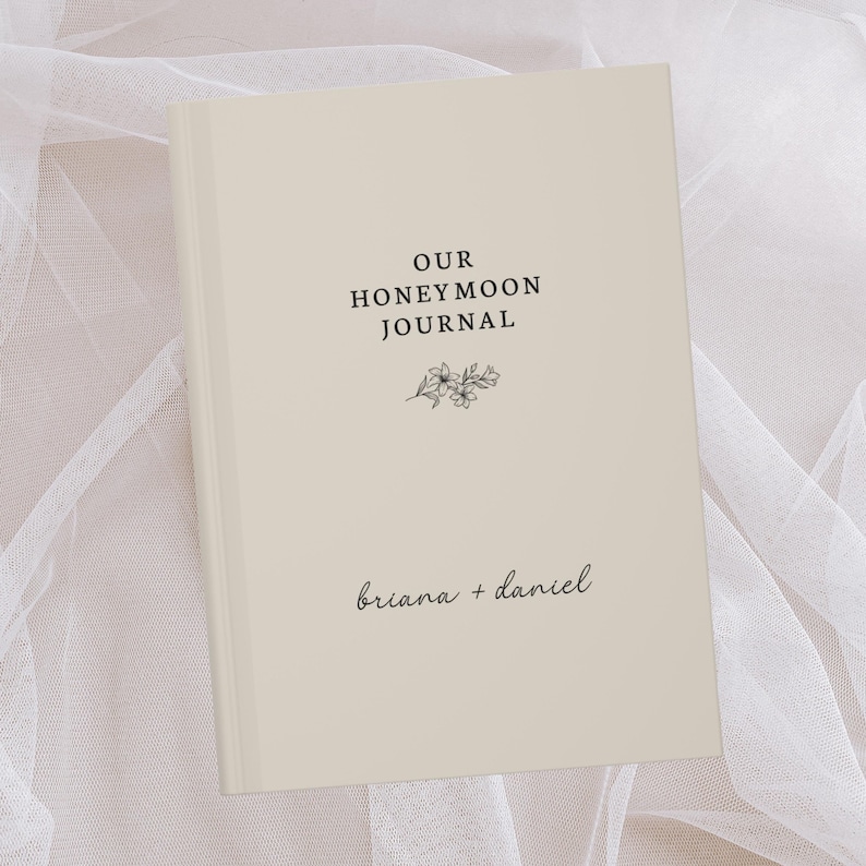 Custom Our Honeymoon Journal- Personalized Wedding Gifts- Couple Adventure Book- Newlywed Travel Notebook- Engagement Gift- Trip Planner
