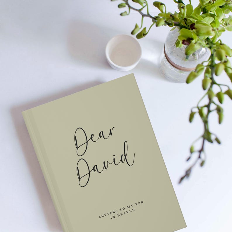 Briefe an meinen Sohn im Himmel Personalisiertes Notizbuch - benutzerdefinierte Sohn Verlust Trauer Journal - Kindergedenkmal Geschenk - trauernde Eltern Beileid Buch 5 - Sage