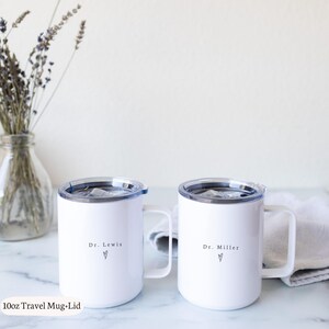 Custom Name Doctor Mug Personalized PHD Graduation Gift Med School Grad Present Doctorate Mug New DR Mug White Coat Ceremony Gifts For Her image 6
