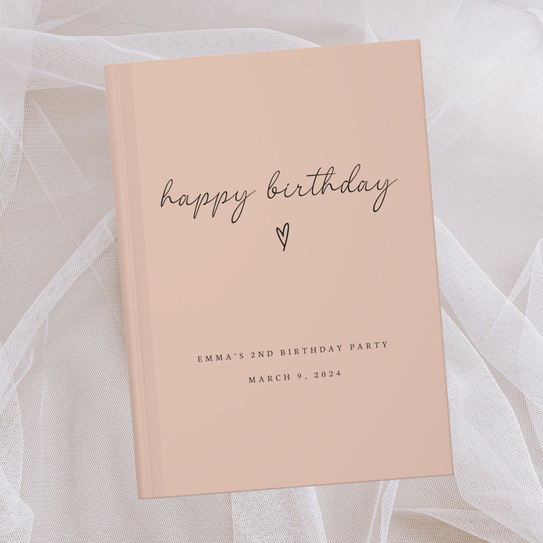 Happy Birthday Guest Book Birthday Party Guestbook Birthday Letter