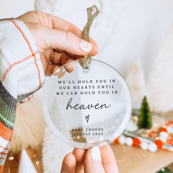 Child Loss Personalized Glass Ornament- Miscarriage Stillbirth Infant Loss- Baby Grief Custom Memorial Gifts- Angel Mom Parent Sympathy Gift