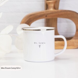 Custom Name Doctor Mug Personalized PHD Graduation Gift Med School Grad Present Doctorate Mug New DR Mug White Coat Ceremony Gifts For Her image 9