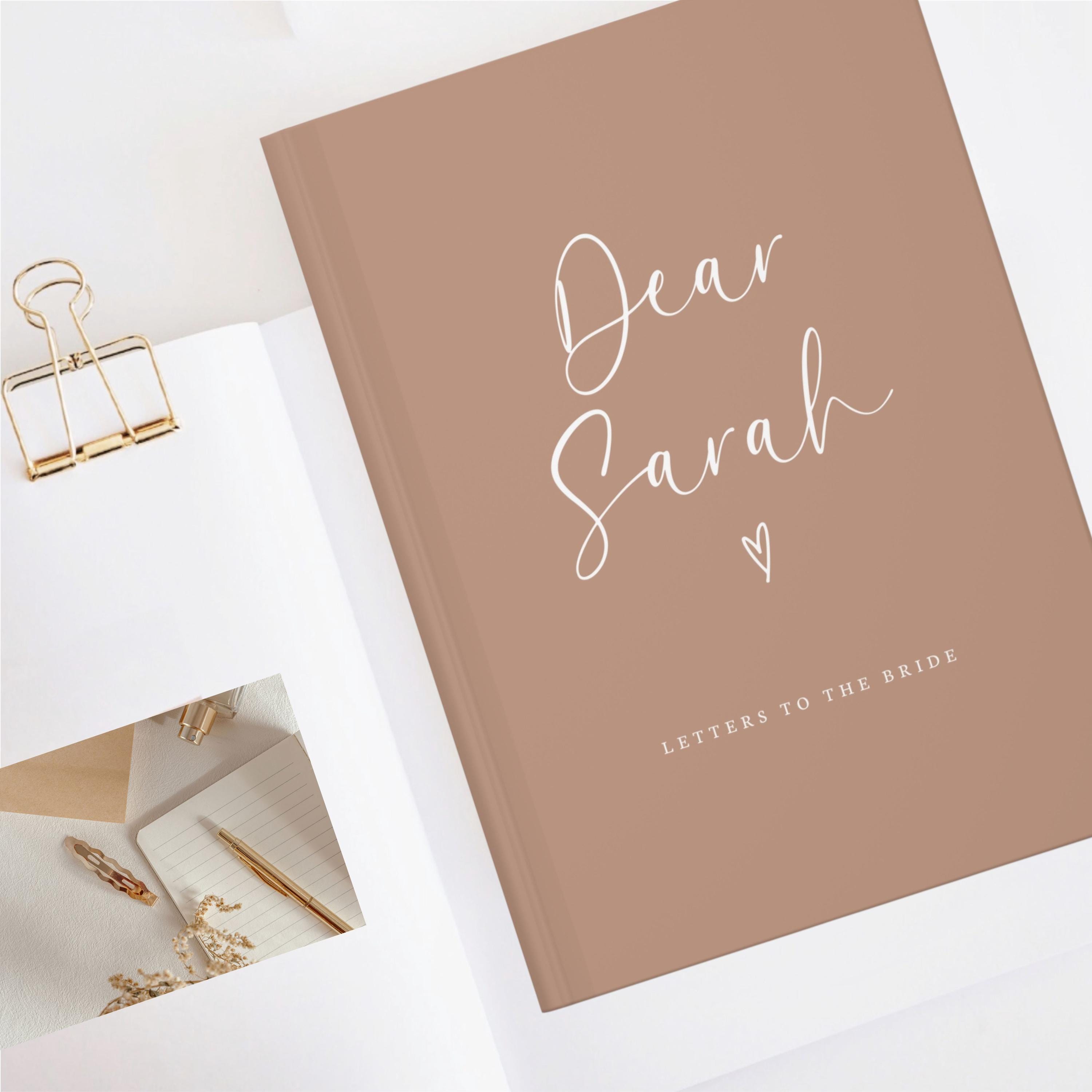 Custom Dear Bride Notebook- Letters to the Bride Journal- Bachelorette ...