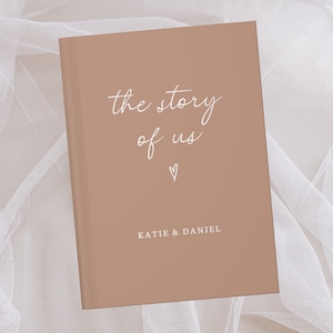 The Story of Us Journal- Personalized Couples Notebook- Custom Anniversary Gift- Valentine&#39;s Day- Paper Wedding Gift- Engagement- Dating