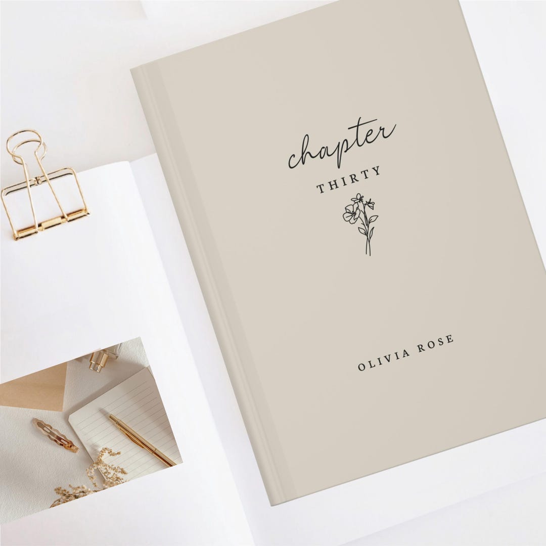 Chapter Thirty Minimal Custom Journal Personalized 30th Birthday Gift ...