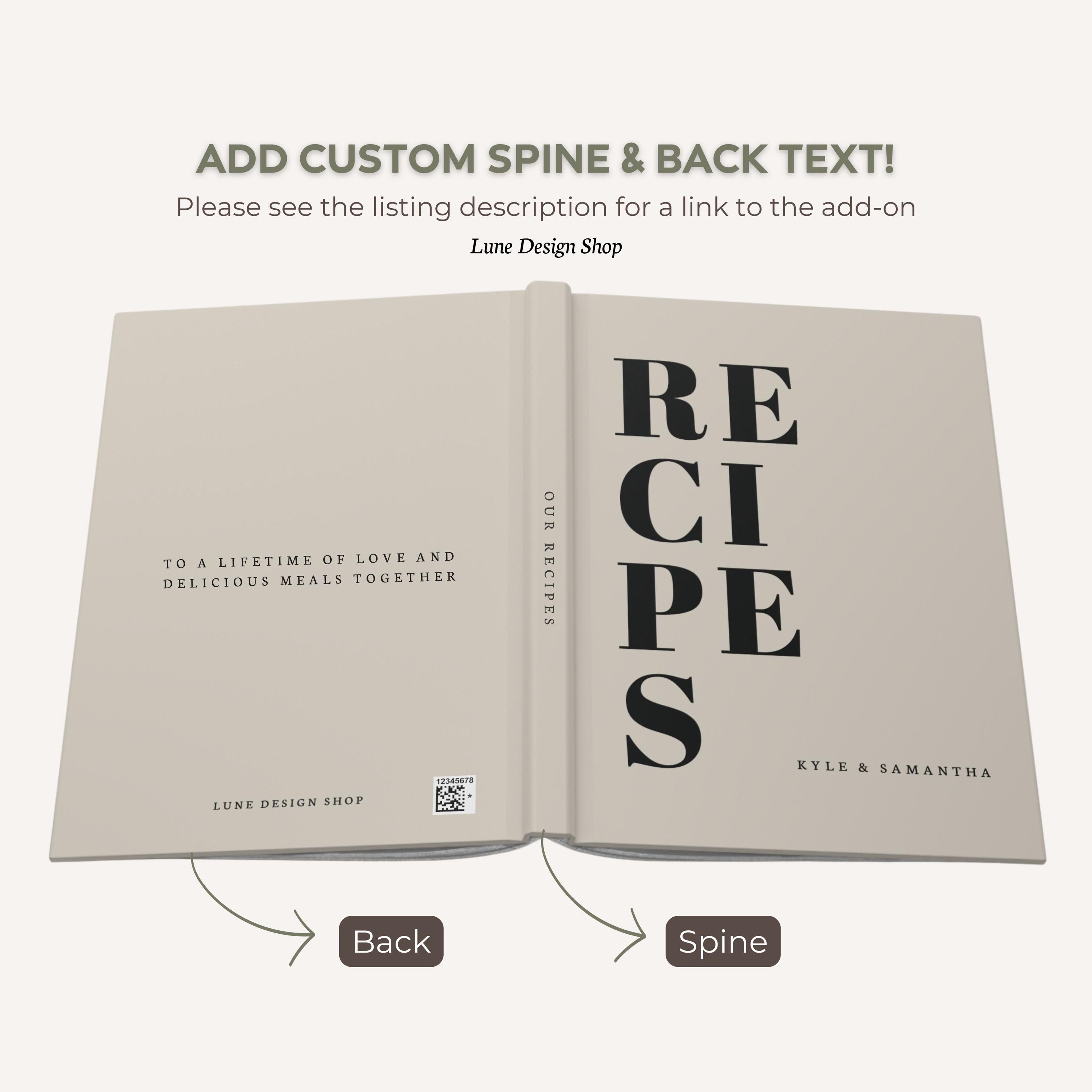 Personalized Recipe Book- Custom Cookbook- Personalized Name Cooking ...