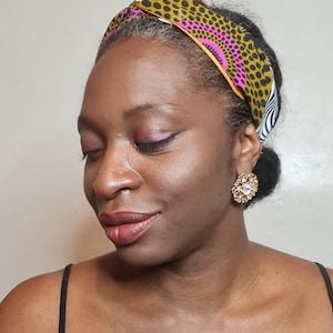 African Print and Plain Headbands