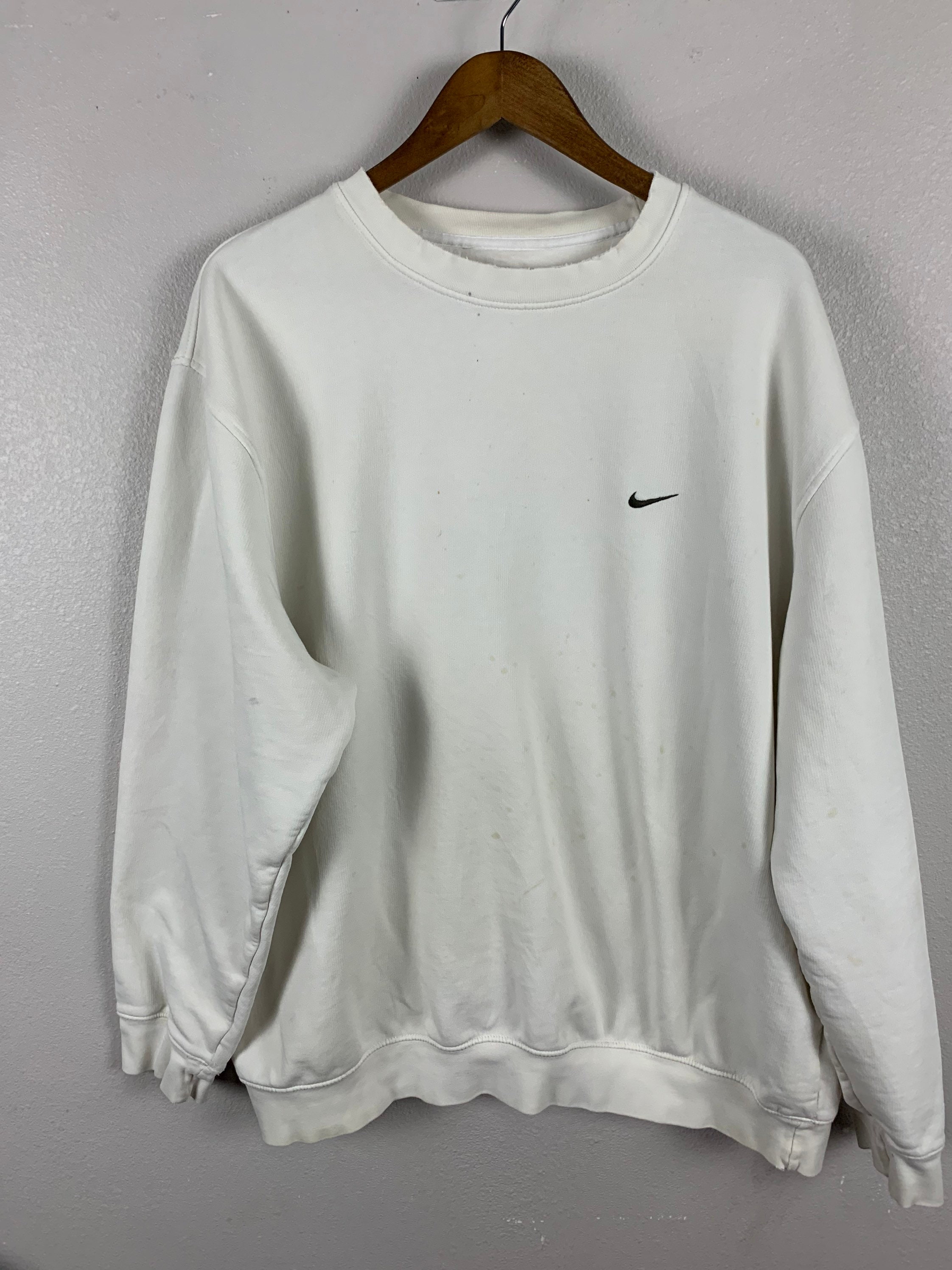 White Nike Sweatshirt Vintage - Etsy