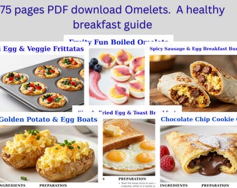 75 Easy Omelet Recipes Bundle – Healthy Breakfast Ideas (3 PDF Downloads)