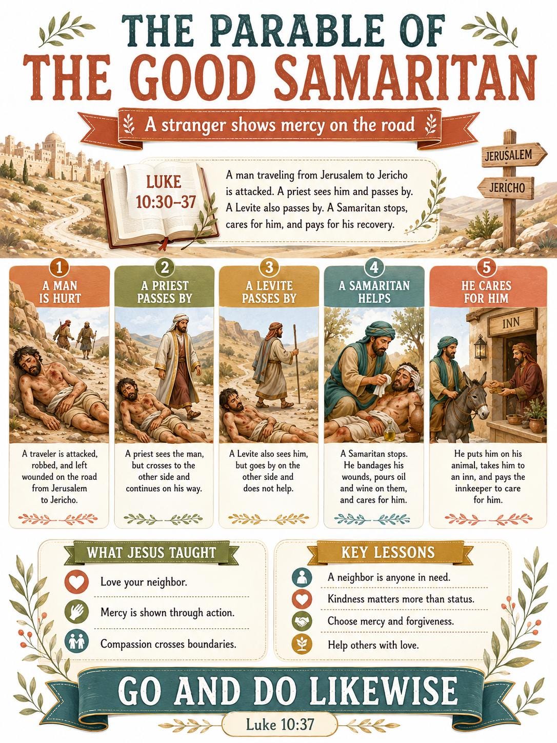 The Good Samaritan Bible Study Bundle, Parable Poster, Worksheet ...