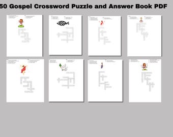 50 Gospel Crossword Puzzles: Bible Scripture Word Game (PDF)