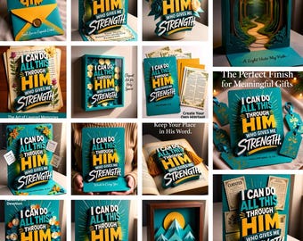 I Can Do All Things Through Christ Philippians 4:13 Video card, plus 15 Bible Product Images, Christian Wall Arts (Ecard, PNG)
