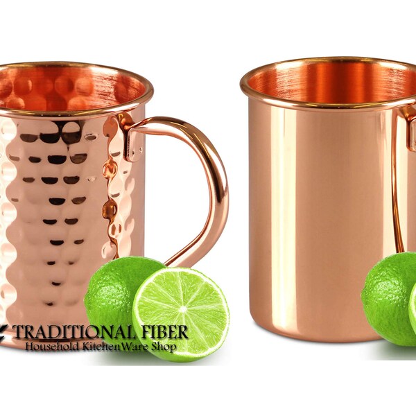 Indian Copper Mug for Moscow Mules 500 ML /16.90 oz - 100% Pure Copper Cup, Moscow Mule Cocktail Cup, Copper Mugs, Cocktail Mugs - Gift Item