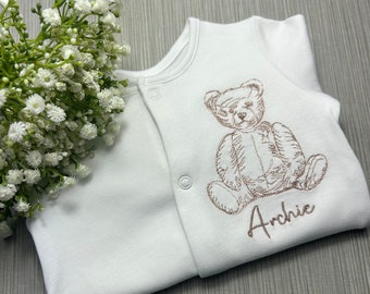 Sleepsuit | Embroidered personalised sleepsuit | Personalised sleepsuit | Baby gift | Baby