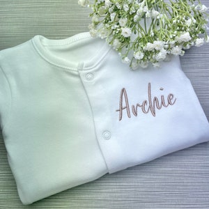 Sleepsuit | Embroidered personalised name sleepsuit | Personalised sleepsuit | Baby gift | Baby