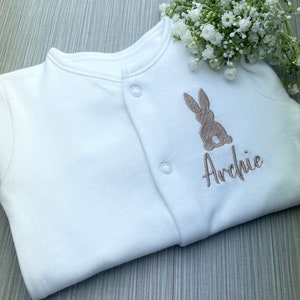 Sleepsuit | Embroidered personalised Easter sleepsuit | Personalised sleepsuit | Baby gift | Baby