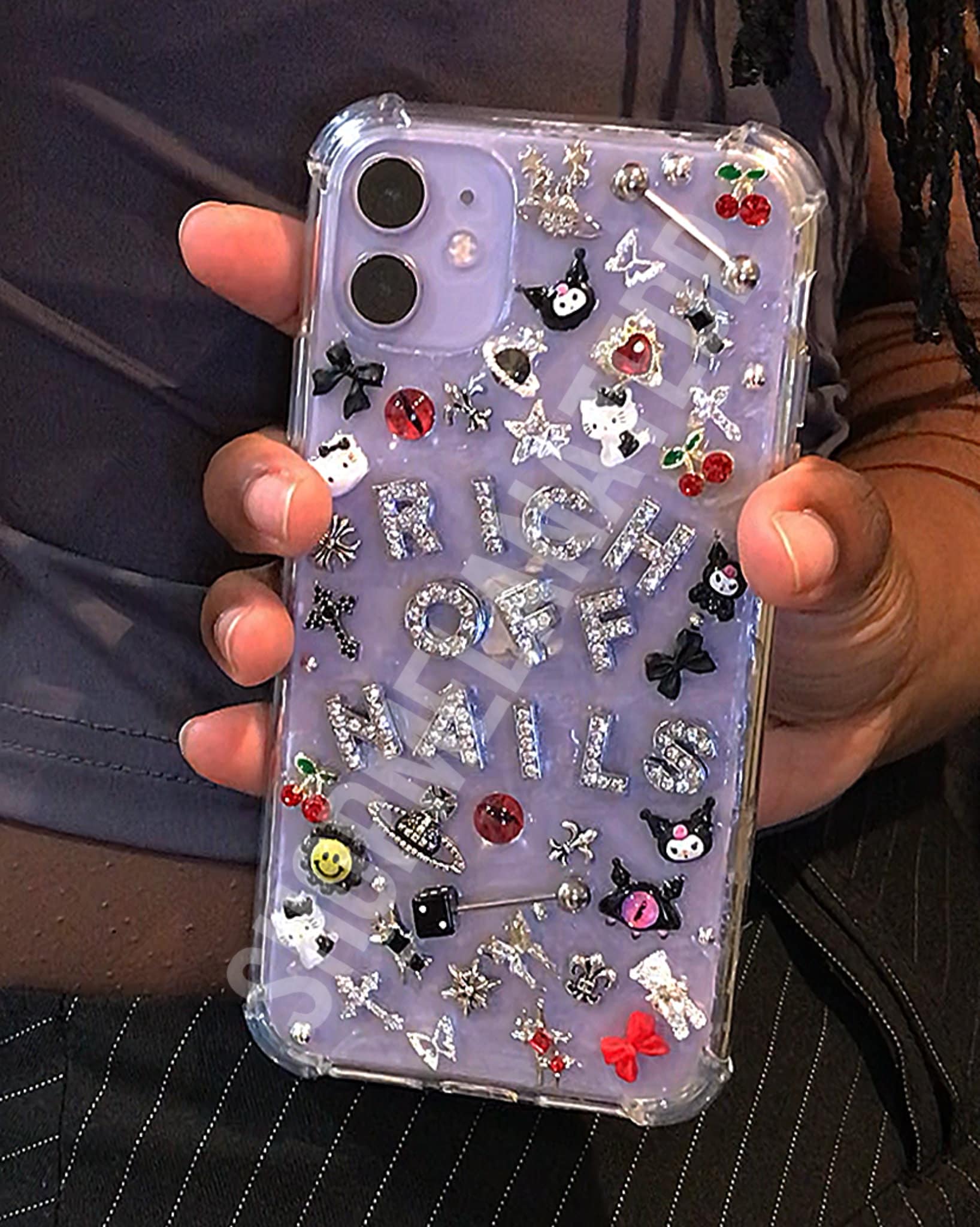 RICH OFF NAILS/ Black Phone Junk Cases/ Nail Tech Essentials