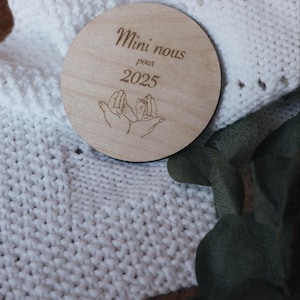 pregnancy announcement, wooden lozenge, mini us 2025