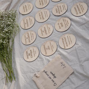 Fertility stage PMA, wooden lozenge, in French IVF, fertility journey