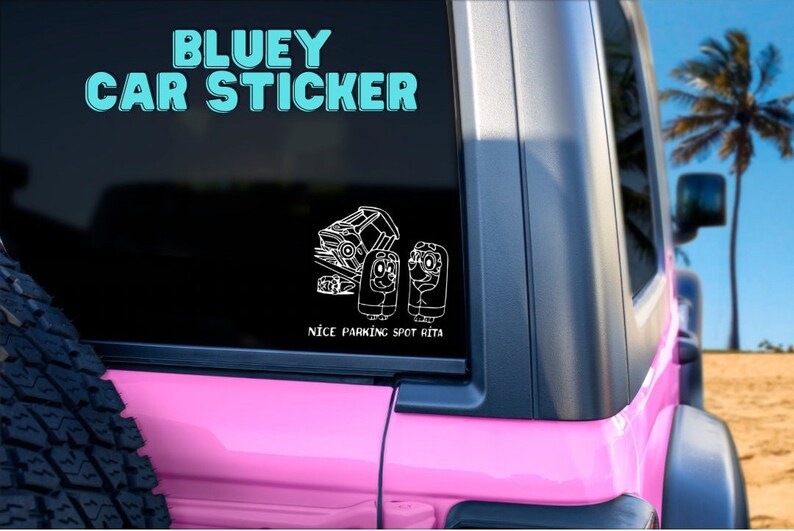 Bluey Character Family Car Sticker Etsy Australia