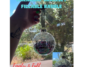 Taylor Swift Eras Tour Friendship Bracelet Fillable Christmas Bauble