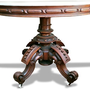 Marble Top Vintage Table c. 1870 Brooks Bros.