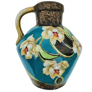C.1890s Art Nouveau Phoenix Pottery Handled Vase Made in England, Beautiful
