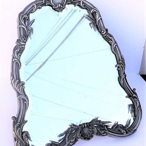 19th C. Silver Mirror by Boin-Taburet Paris France, First Standard .950 19 x 16 image 6