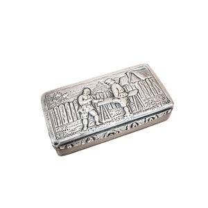 1834 d. English Georgian Sterling Silver Snuff Box, by Edward Smith, Birmingham