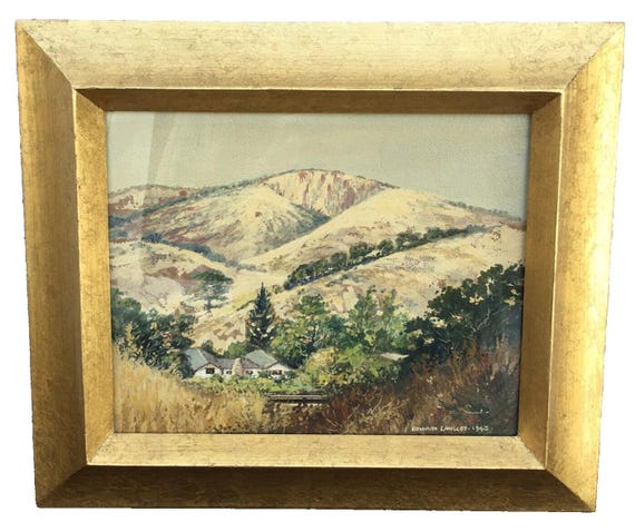 Edward Langley Landscape Painting of LA County Hills