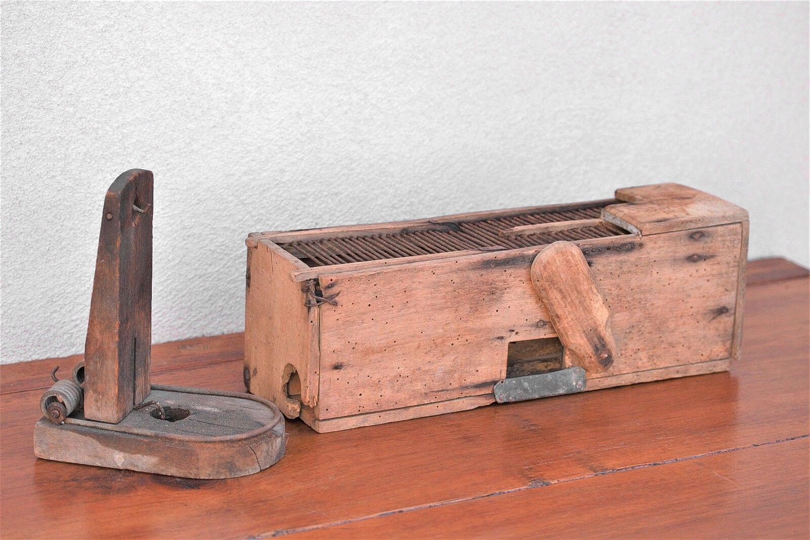 Vintage Mouse Traps On Wooden Table Stock Photo 1356326102