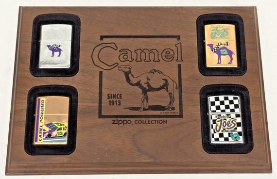 Zippo CAMEL Racing Collection 4-piece Lighter Set With Wooden