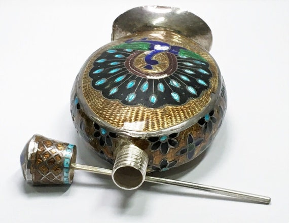 Early 20th c. India Champleve,Sterling Silver & G… - image 7